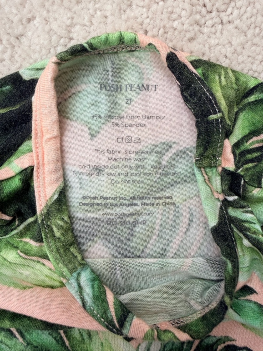 Posh Peanut Tiffany Print Peplem Shirt and Ruffled Short Set - Picture 6 of 12